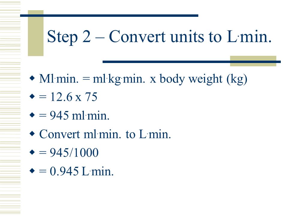 How To Calculate Vo2 Ml Kg Min