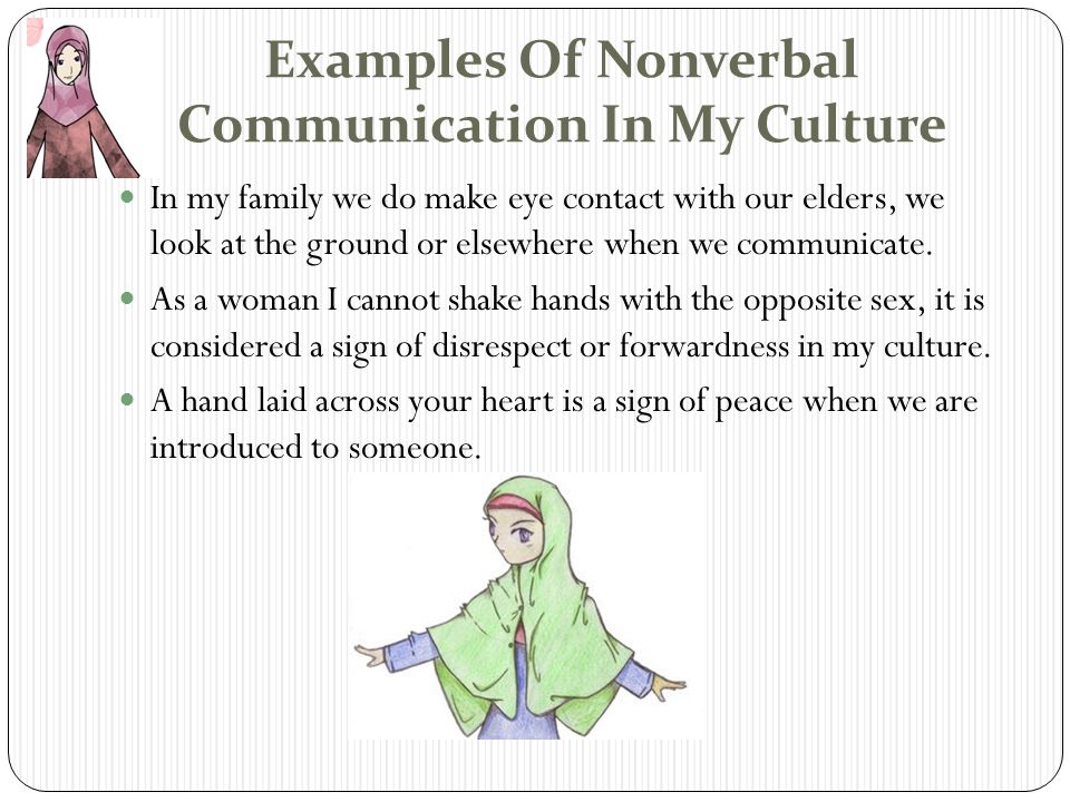 What is an example of nonverbal communication