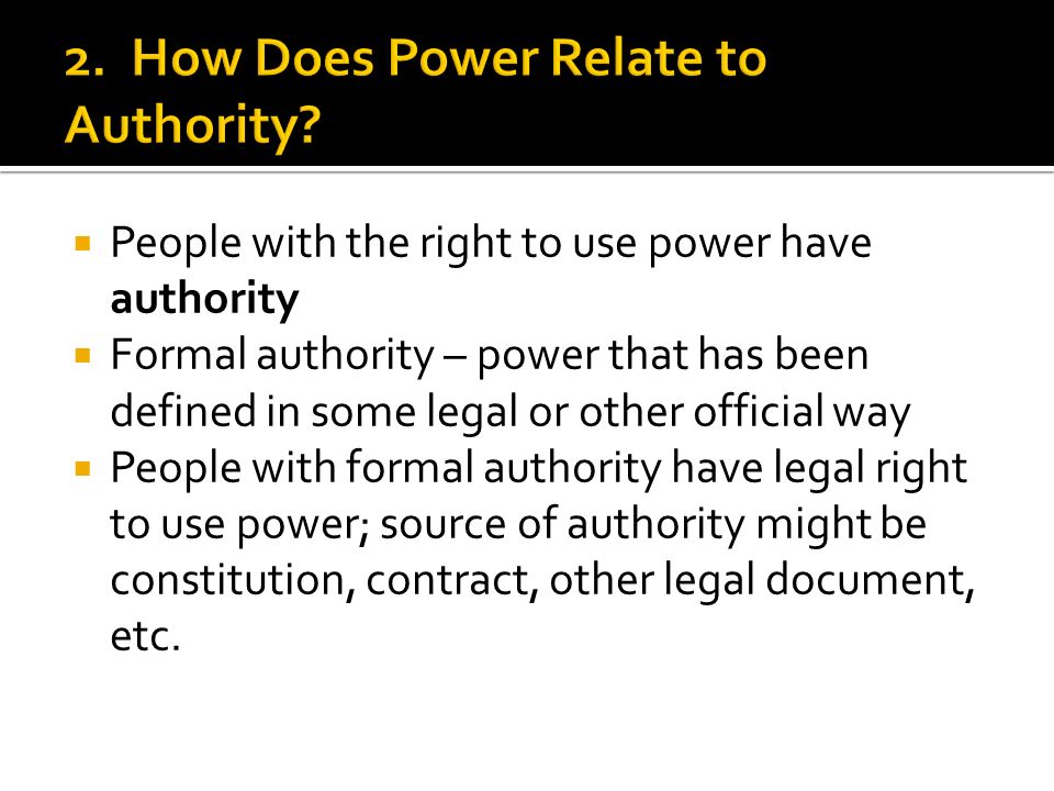 formal authority definition