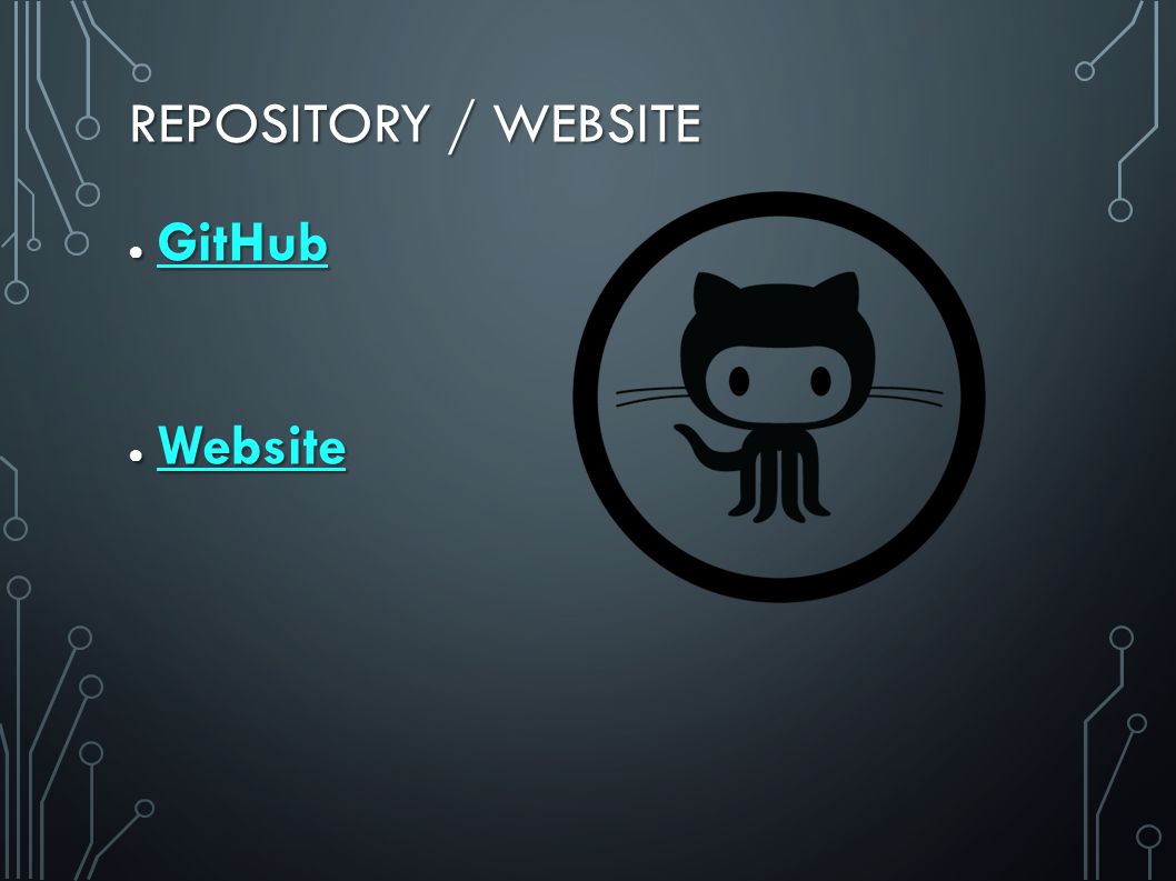 REPOSITORY / WEBSITE ● GitHub GitHub ● Website Website