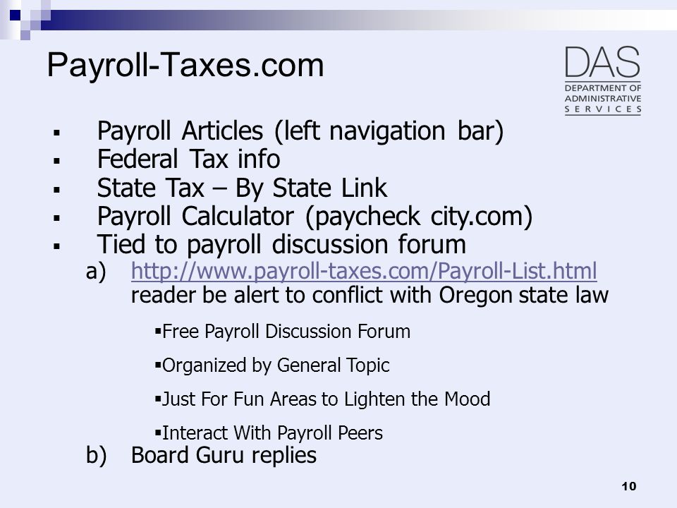 using the internet for payroll tax research presented by julie paycheck city calculator