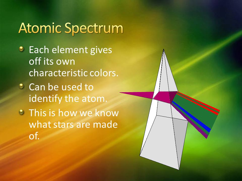 Each element gives off its own characteristic colors.