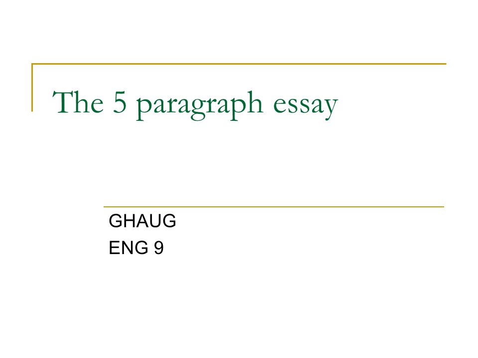 four types of paragraphs