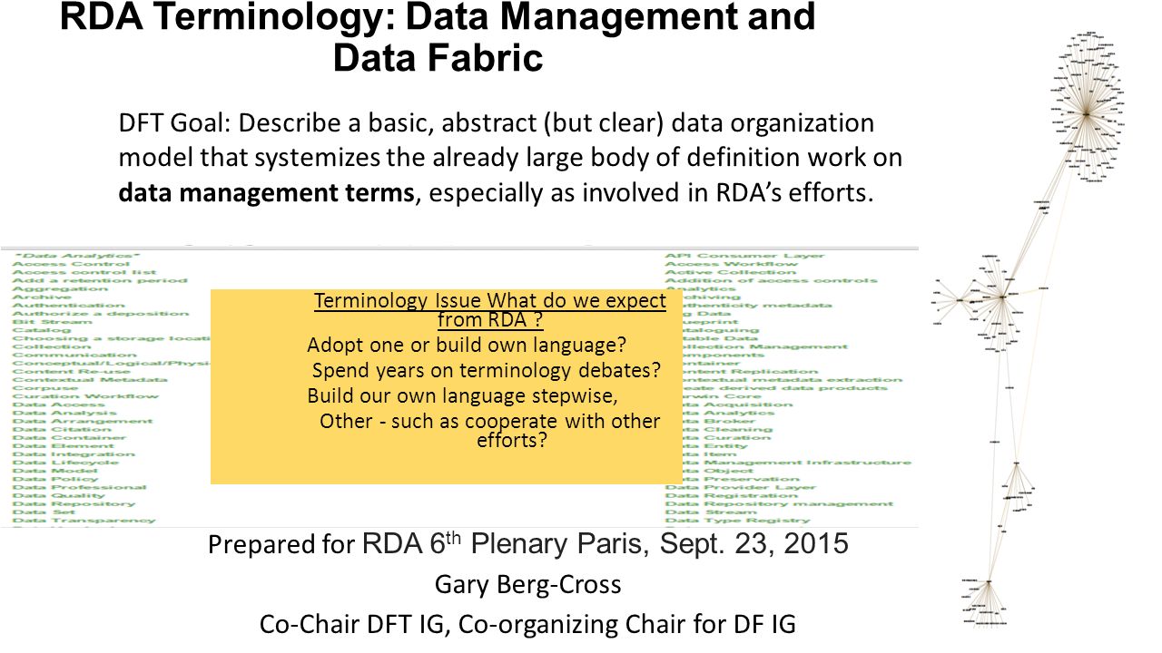 Rda Terminology Data Management And Data Fabric Prepared