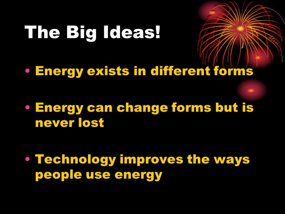 The Big Ideas.