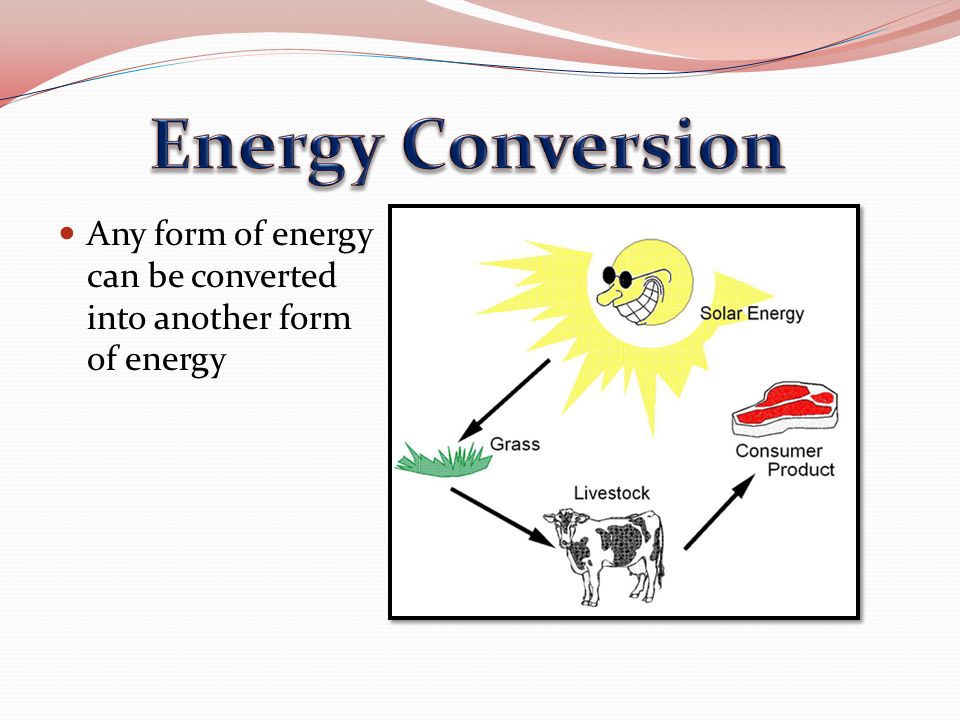 Any form of energy can be converted into another form of energy