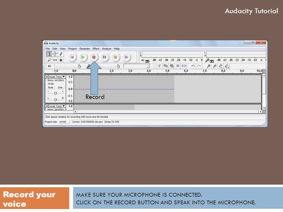 Click on the ok button when you see the welcome to audacity screen. Audacity Tutorial