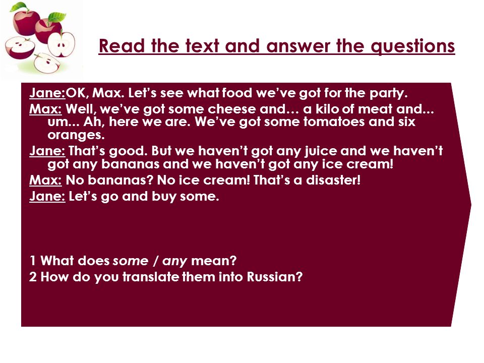 Read the text and answer the questions Jane:OK, Max.