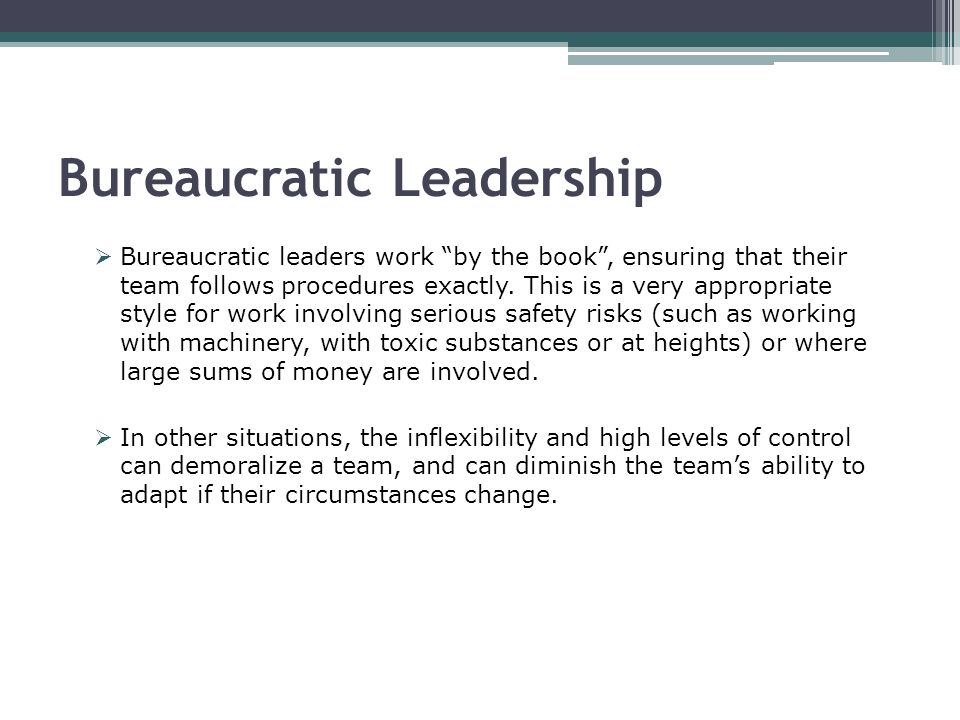 bureaucratic leadership