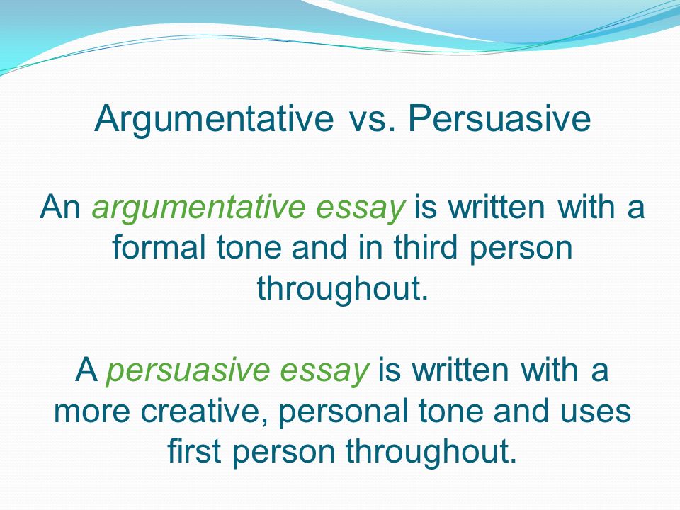 Argumentative vs.