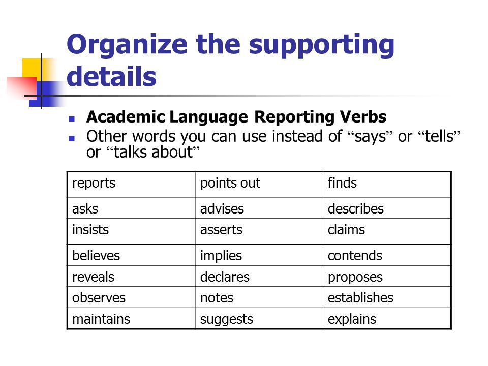 Rewrite using reporting verbs