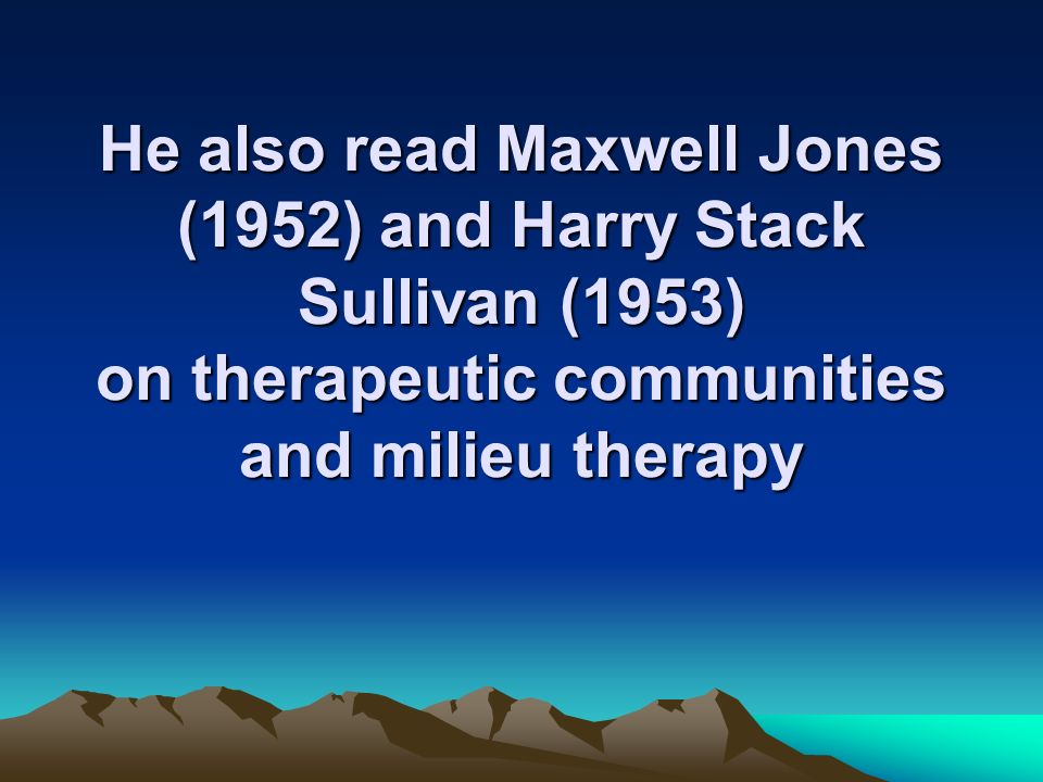 maxwell jones therapeutic community