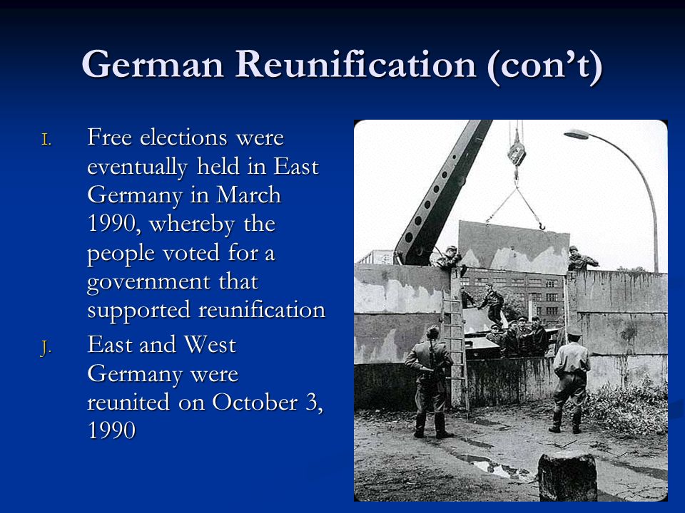 World History 3201 Chapter 7 German Reunification. - ppt download