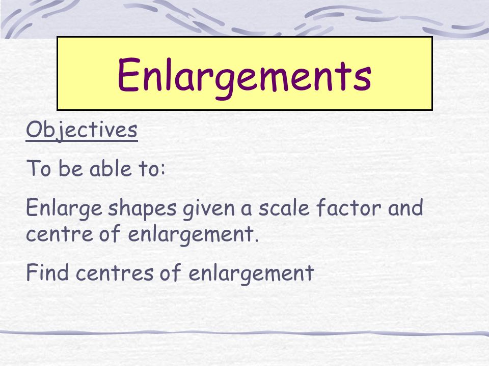 Enlargement and reduction math worksheets