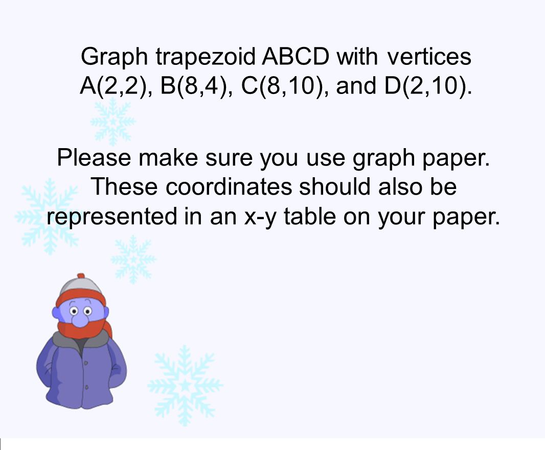 take two minutes to list words that come to mind when you hear the on your paper graph these coordinates