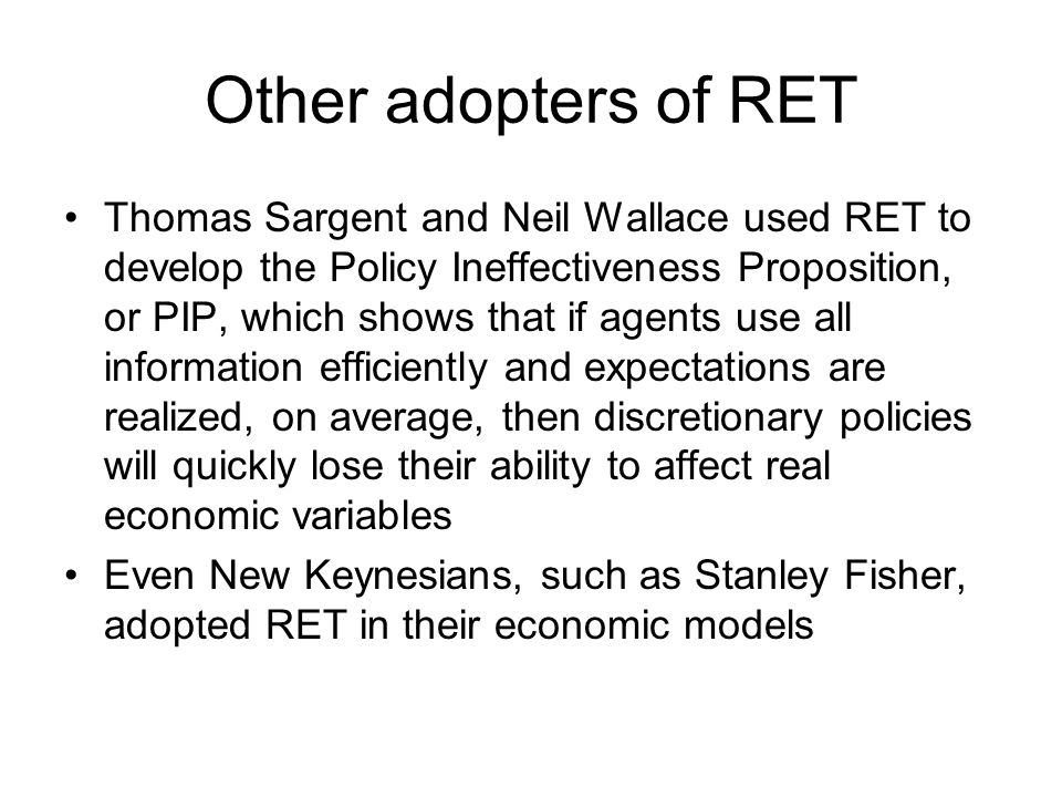 new classical economics ppt rational expectations theory pdf