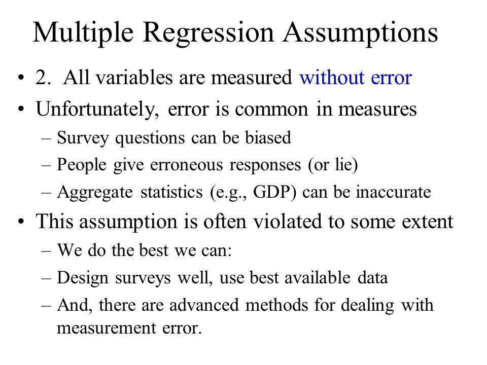 Multiple Regression Assumptions 2.