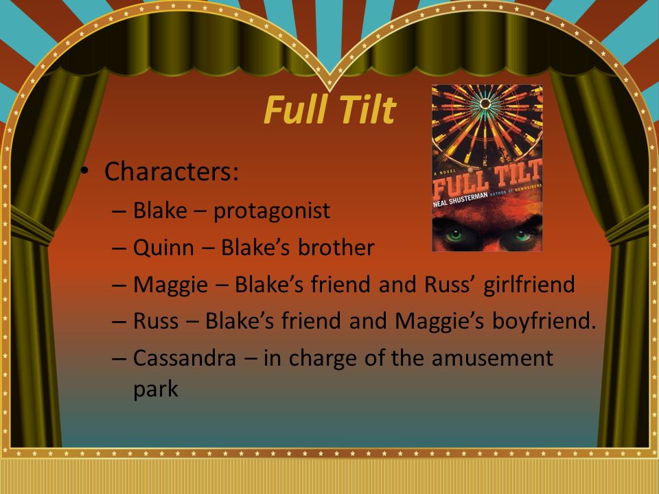 Full Tilt by Neal Shusterman. About Neal ShustermanNeal Shusterman Born in  1962; grew up in Brooklyn, New York. High school: American School of  Mexico. - ppt download