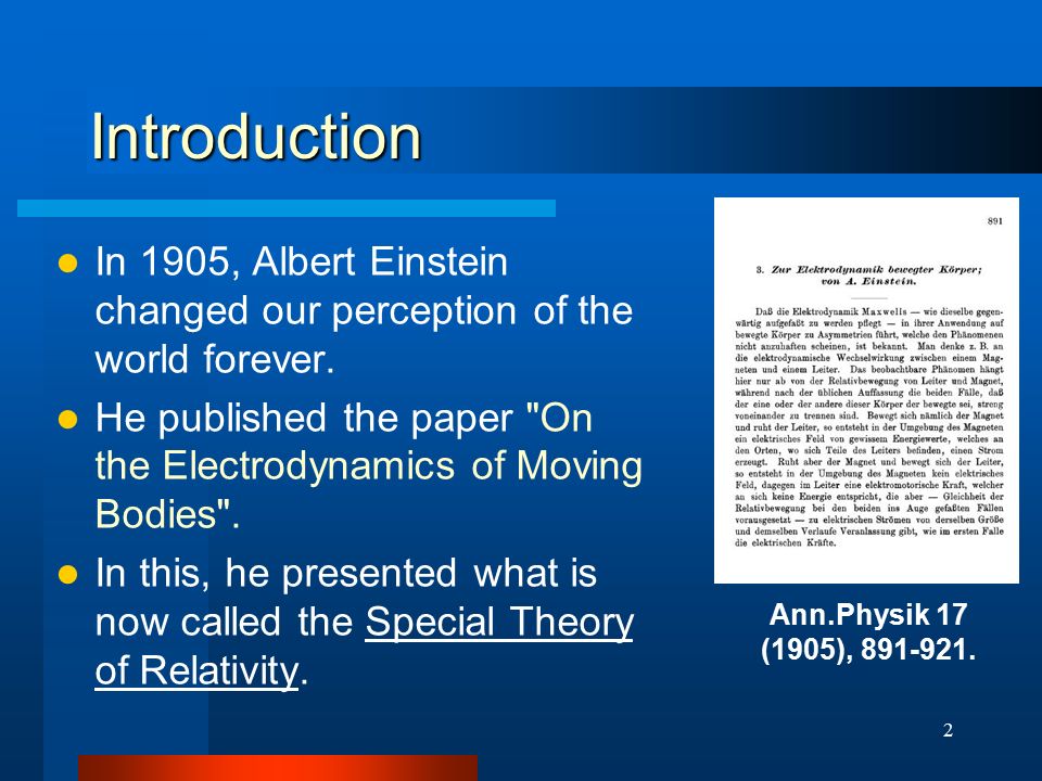 einstein paper special relativity
