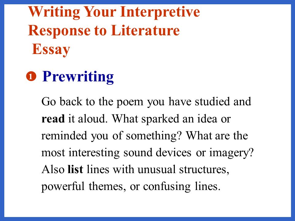 response to literature outline response to literature ppt
