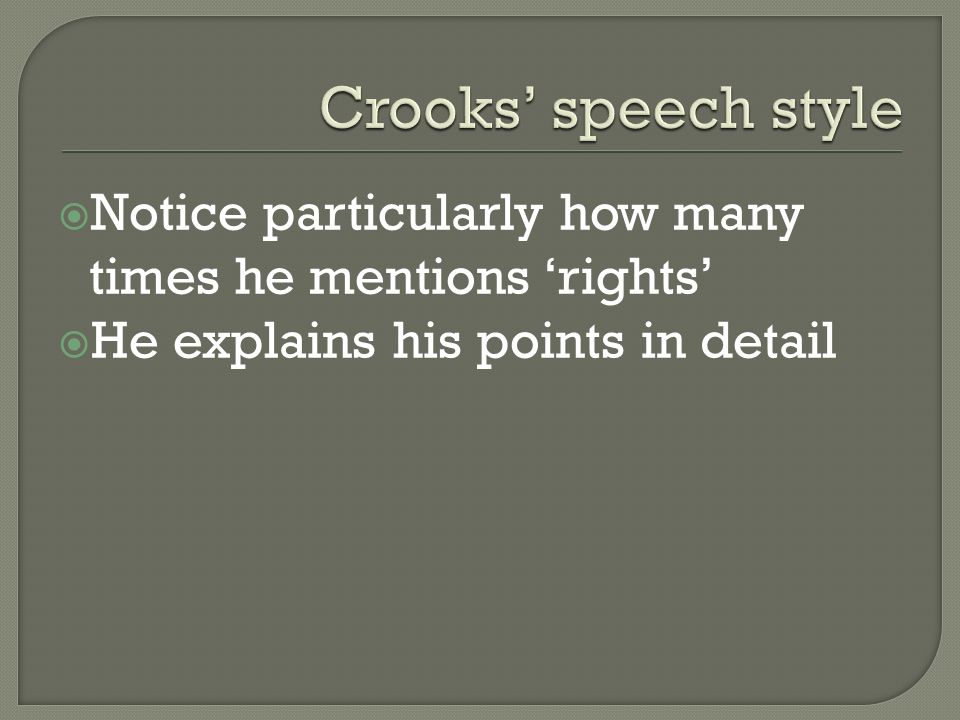  Notice particularly how many times he mentions ‘rights’  He explains his points in detail