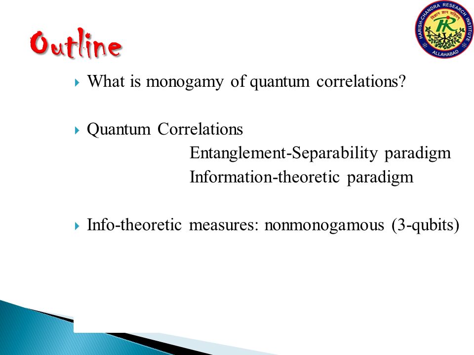  What is monogamy of quantum correlations.