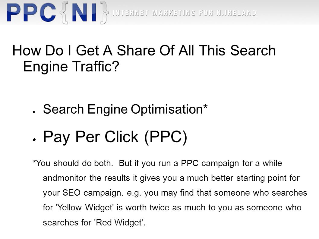 How Do I Get A Share Of All This Search Engine Traffic.