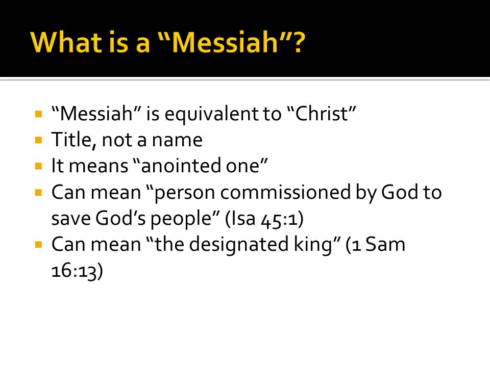 Image result for messiah anointed one