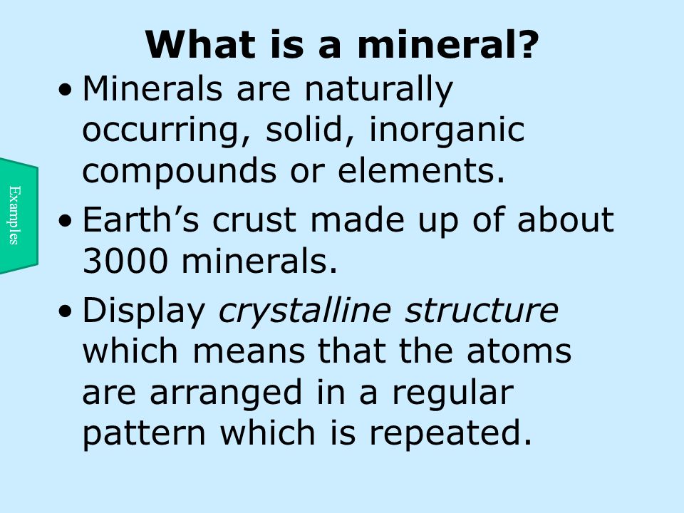 Minerals Chapter 2 In Review Book Chapter 4 In Textbook - 