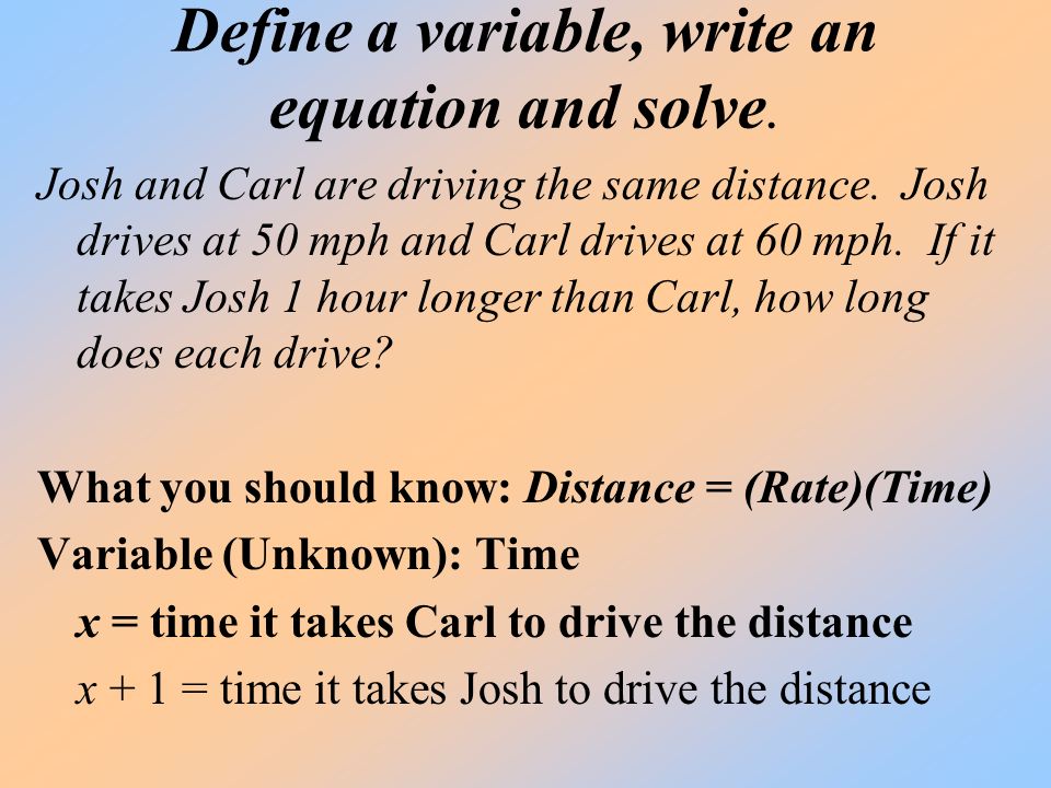 Word Problems: Variables On Both Sides Chapter 4.2 Part Ppt Download