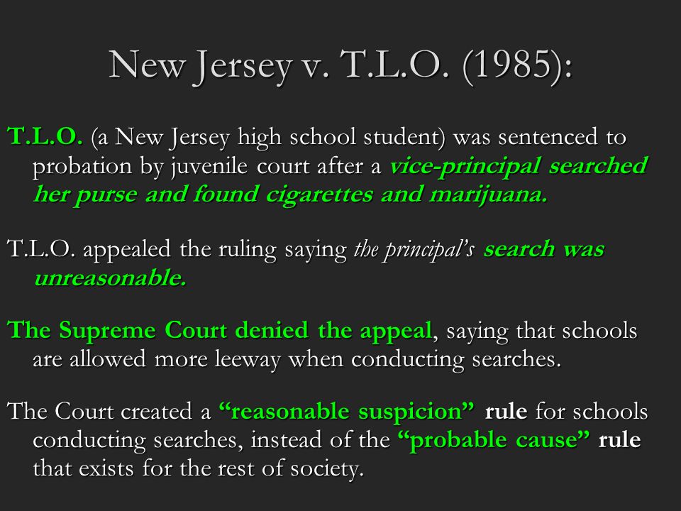 New Jersey v. T.L.O. (1985): T.L.O.