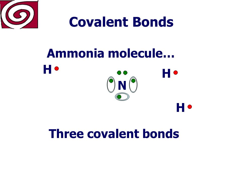 Covalent Bonds H H H Hydrogen Atoms Nitrogen Atom