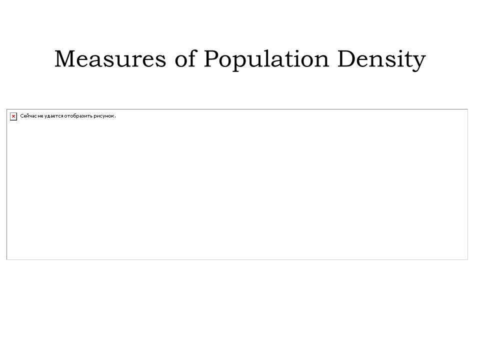 Measures of Population Density