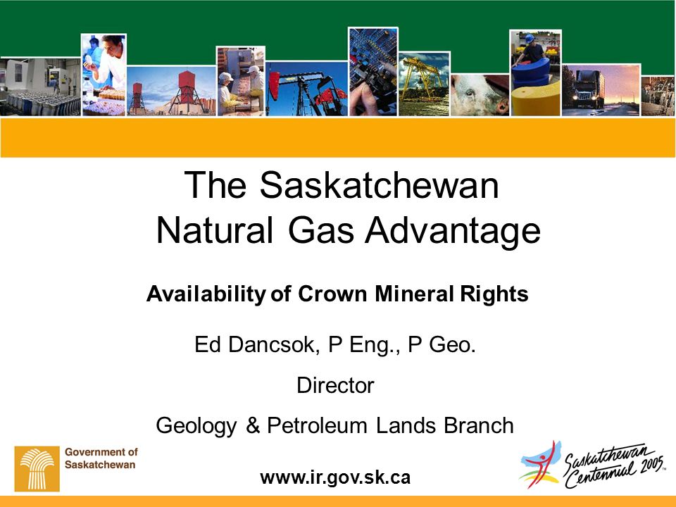 The Saskatchewan Natural Gas Advantage Availability Of Crown Mineral