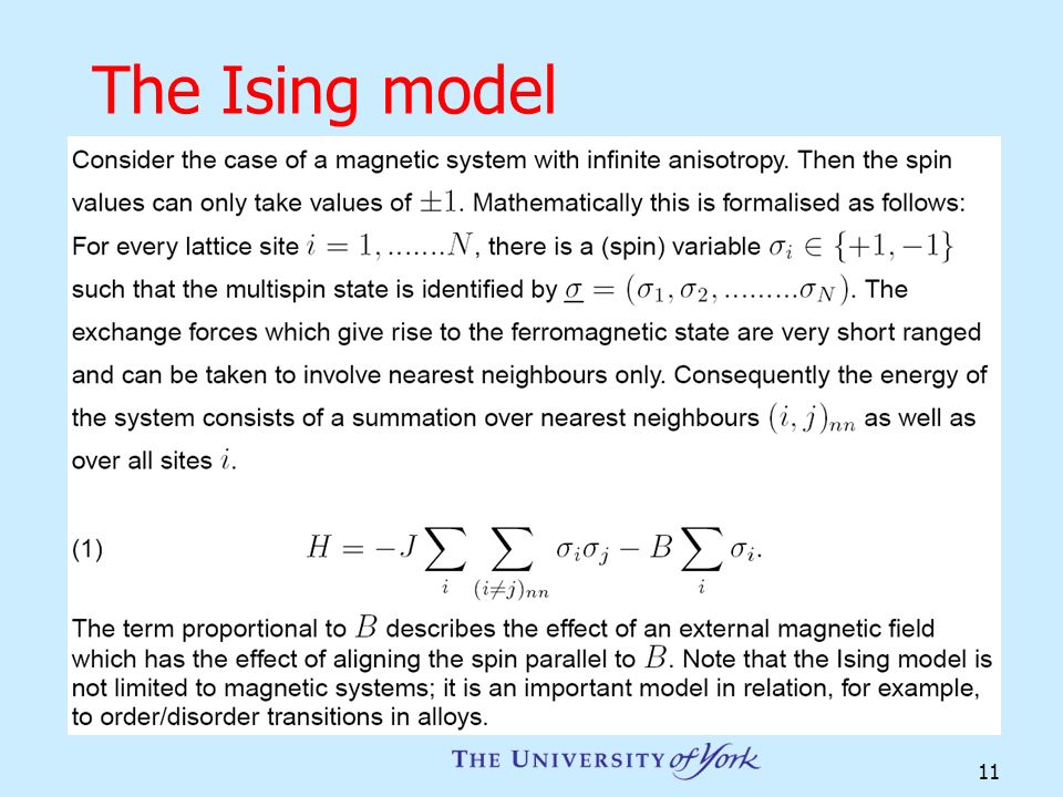 The Ising model 11