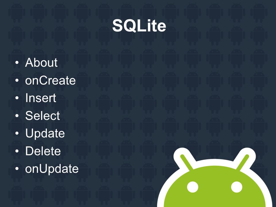 Sqlite Android Club Sqlite About Oncreate Insert Select