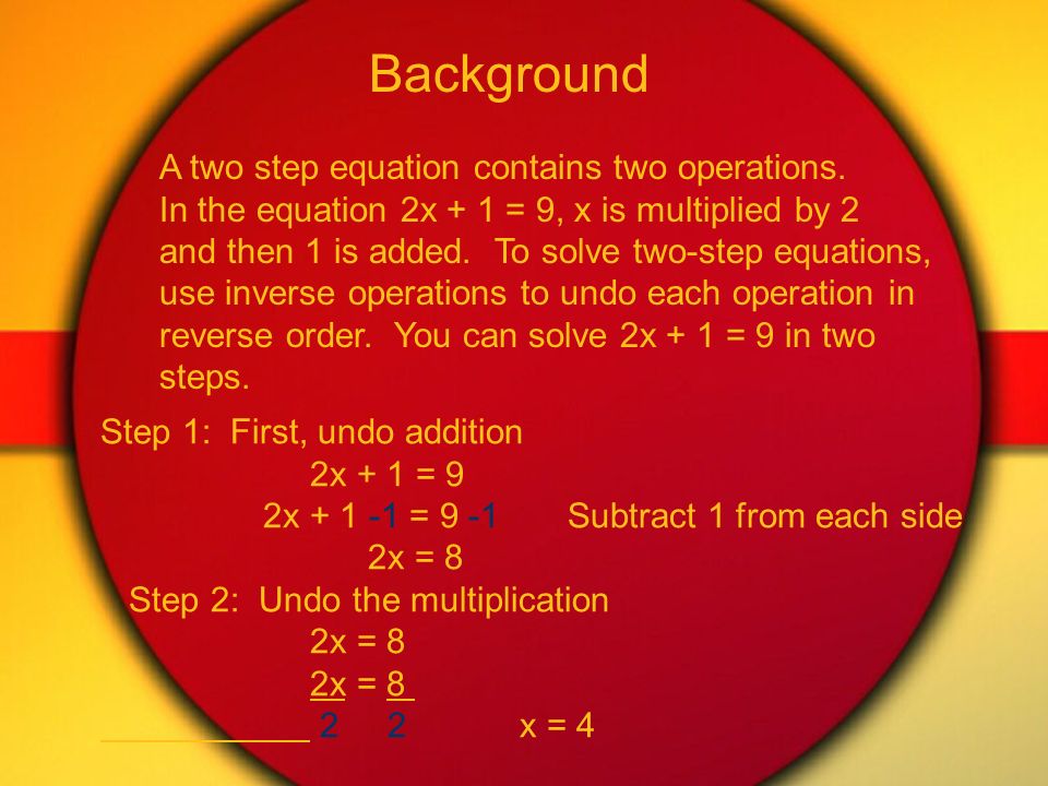 Chapter 3 Lesson 5 Solving 2-Step Equations Pgs.