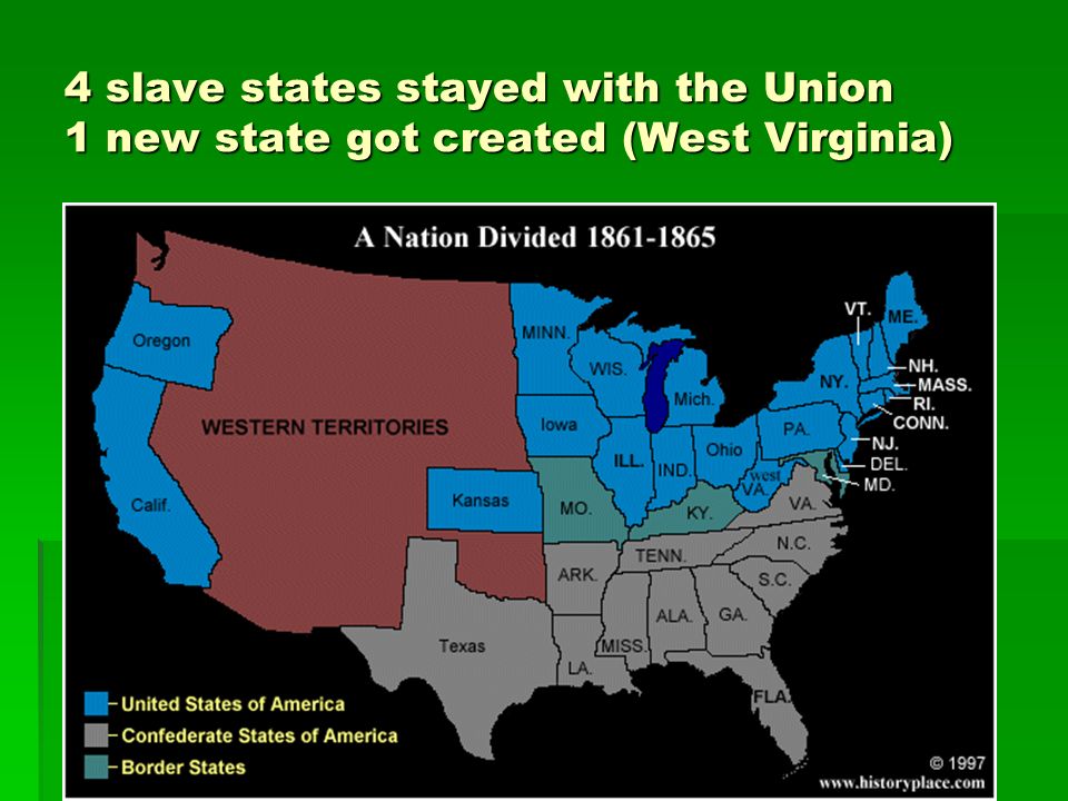 Карта гражданской войны в сша 1861 1865