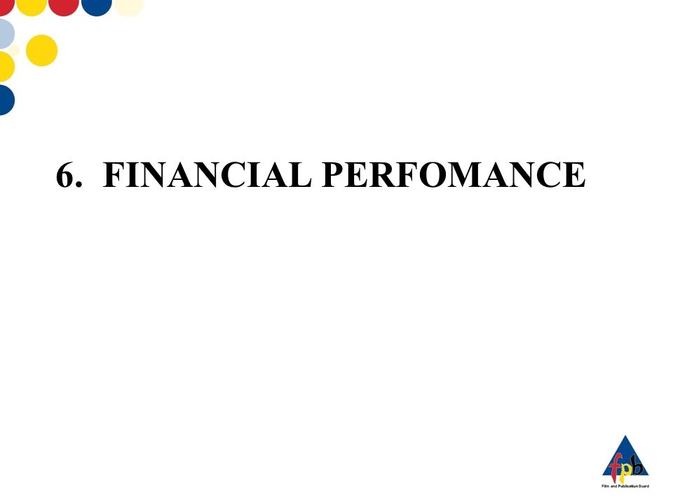6. FINANCIAL PERFOMANCE