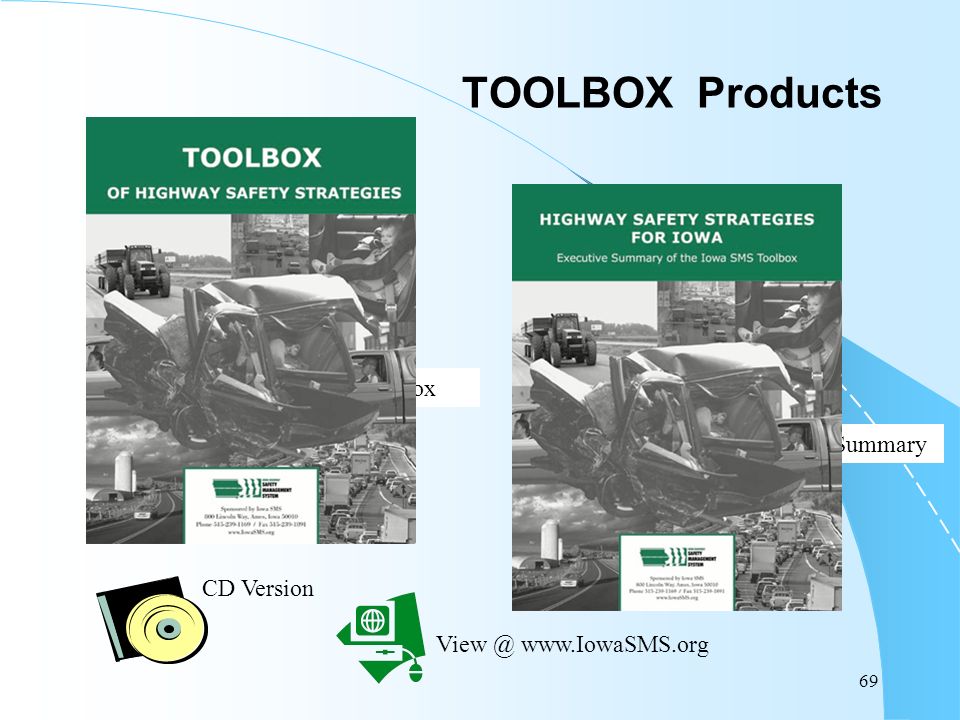 69   CD Version 300+ page Toolbox 20 page Executive Summary TOOLBOX Products