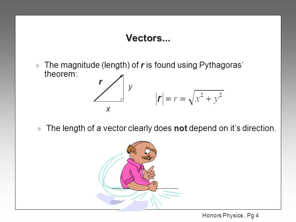Honors Physics Pg 1 Honors Physics Vectors L Chapter Problems All Problems Prior To Mixed Review L Vector Addition Graphically A Vector Can Be Represented Ppt Download