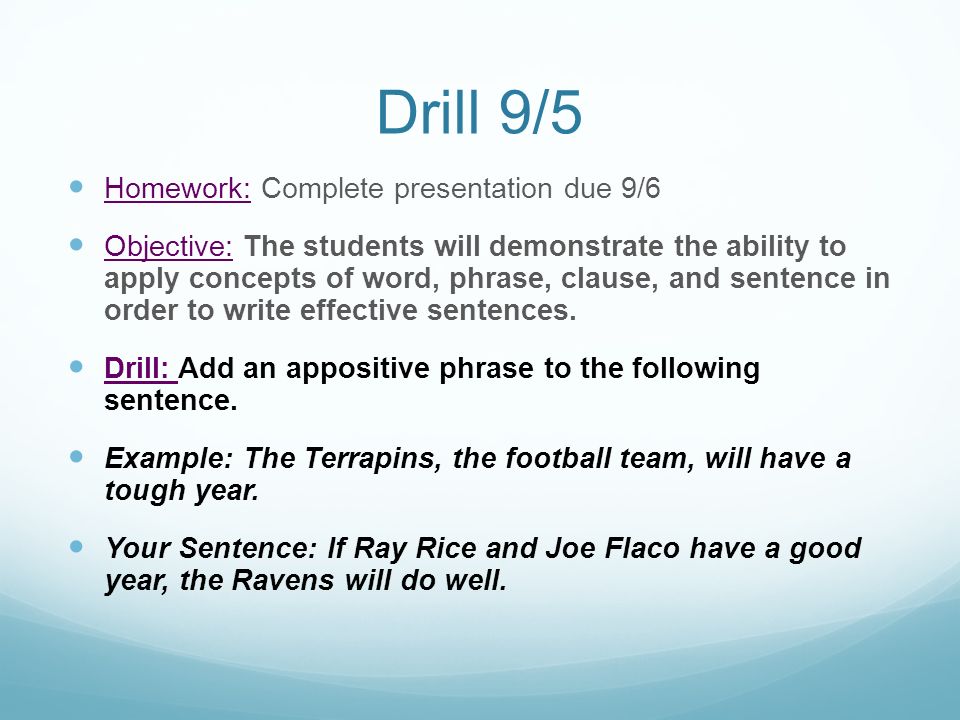 ELA GT Drills Mrs. Demos Quarter One. Drill 9/4 Basket Items! Homework:  Complete presentation due 9/6 Objective: The students will demonstrate. -  ppt download