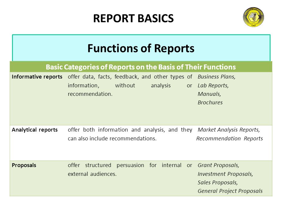 cankaya university foreign languages unit chapter ii recommendation reports outline