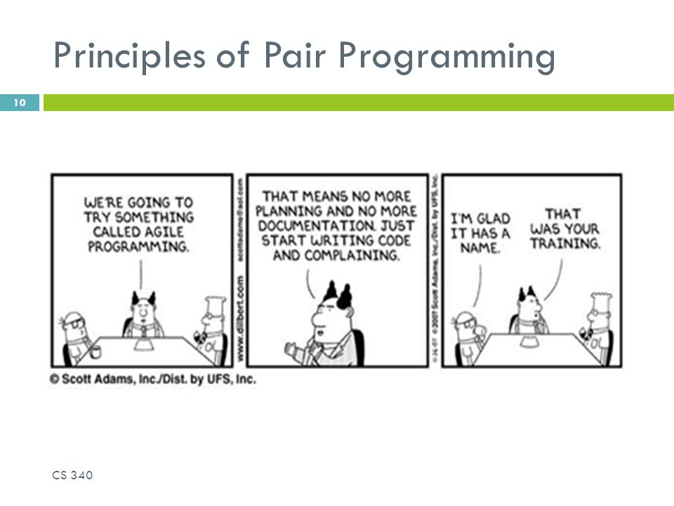 Principles of Pair Programming CS