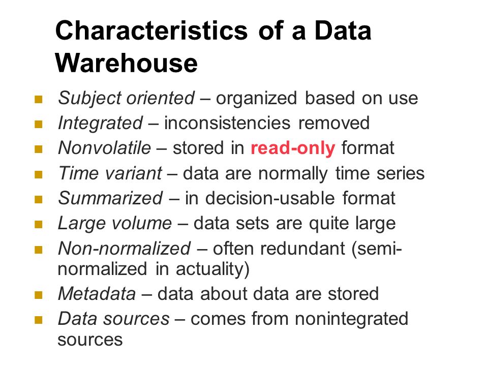 Chapter 2: The Data Warehouse Modern Data Warehousing, Mining, and  Visualization: Core Concepts by George M. Marakas Spring ppt download