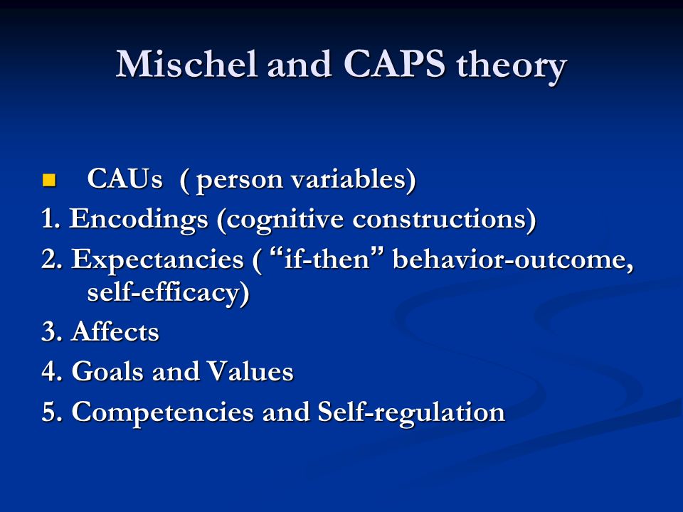 Cognitive, Social Learning and CAPS Cognitive, Social Learning and CAPS. -  ppt download