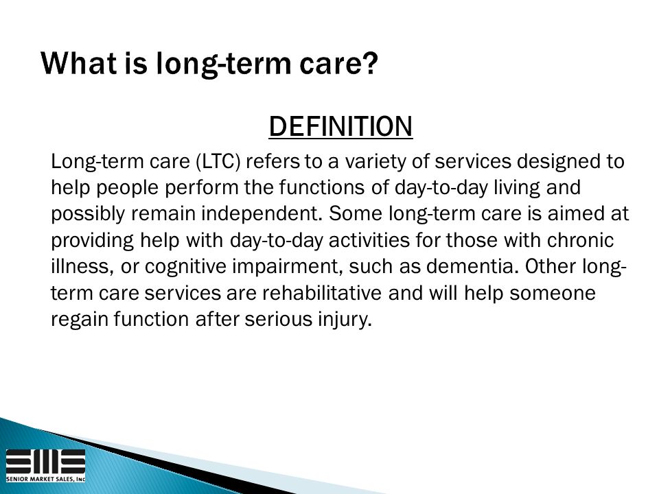 Long-Term Care Insurance “The Essentials 101”.  About 38.9 million people  in US are over age 65  One in two people age 85 need LTC 1  The need for.  - ppt download