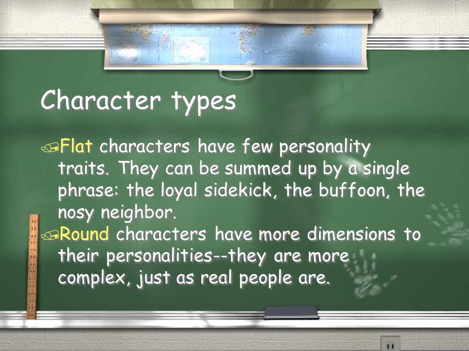 Character types / Flat characters have few personality traits.