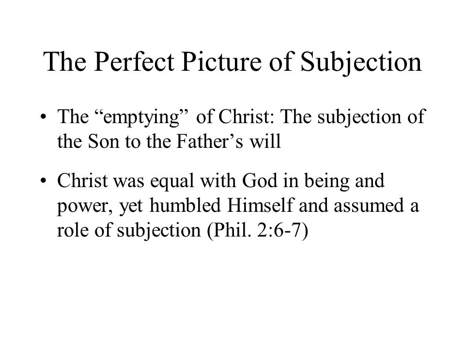 THE SUBJECTION OF THE SON