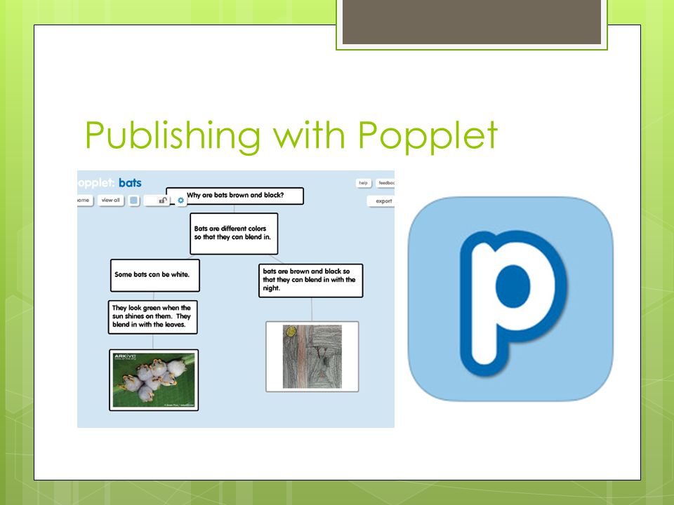 Publishing with Popplet